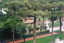 Bahji: View from the mansion towards the entrance path to the Shrine.