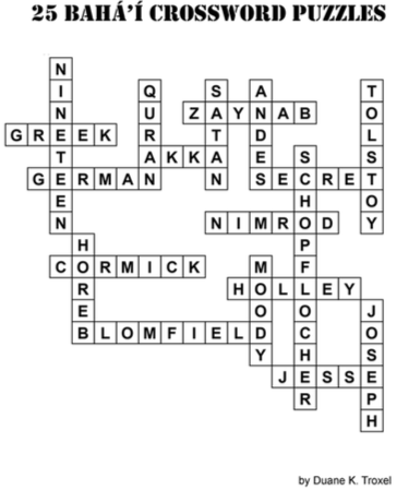 25 Bahá í Crossword Puzzles